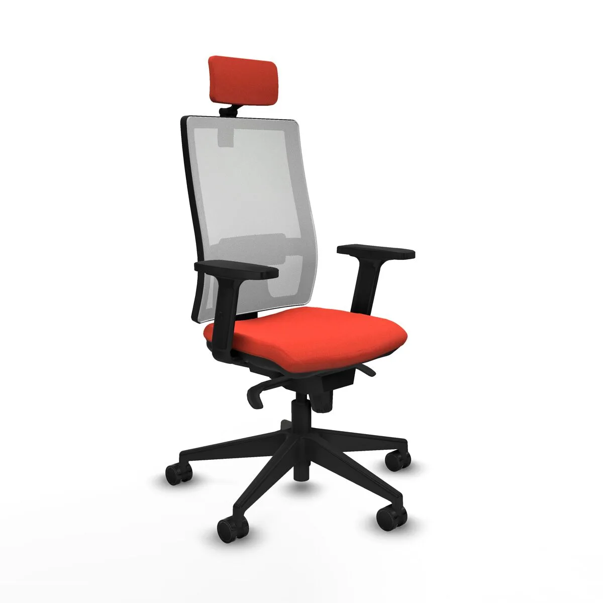 SILLA DE OFICINA CON CABECERO PIQUERAS Y CRESPO 2D066N2 NARANJA OSCURO