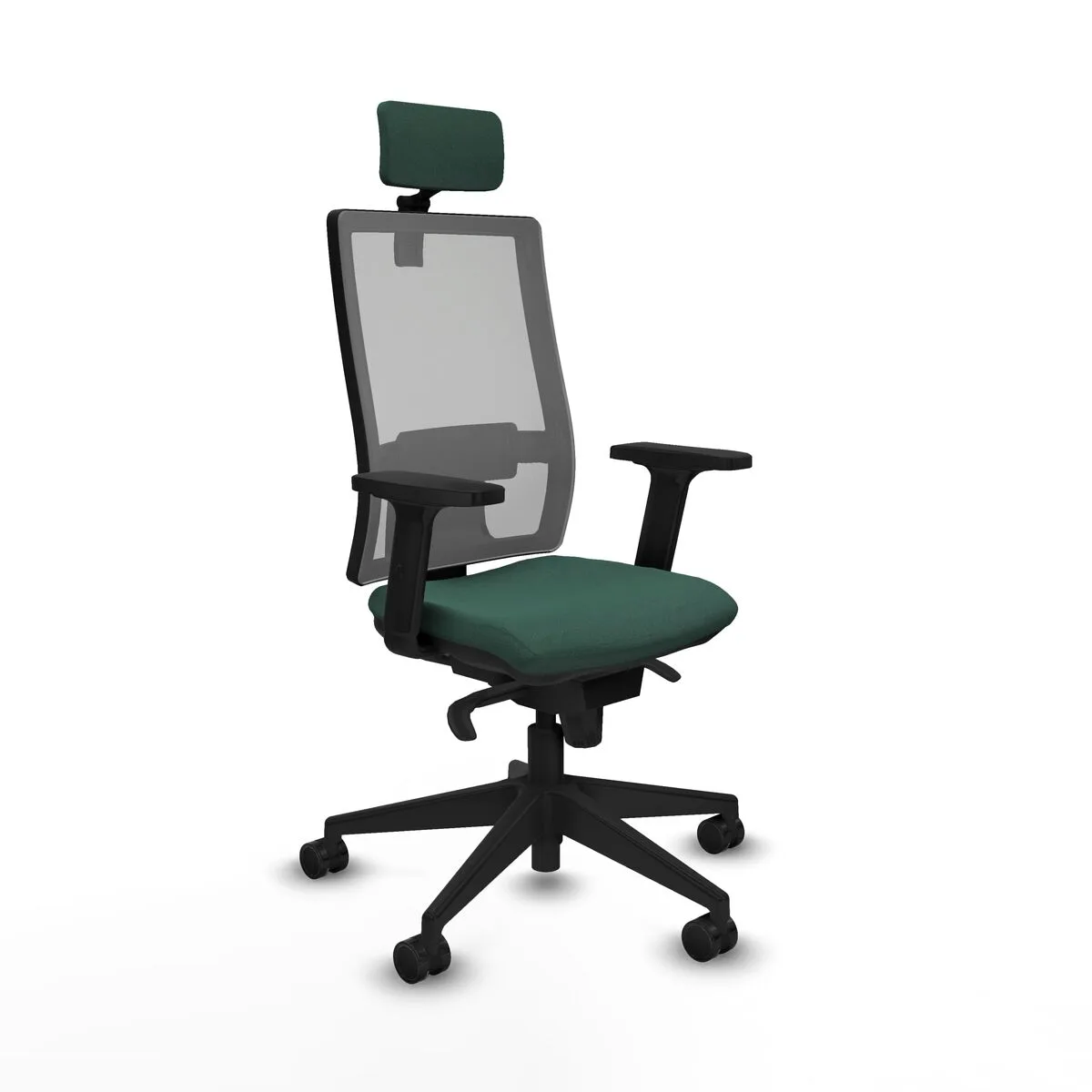 SILLA DE OFICINA CON CABECERO PIQUERAS Y CRESPO 2D066N2 VERDE