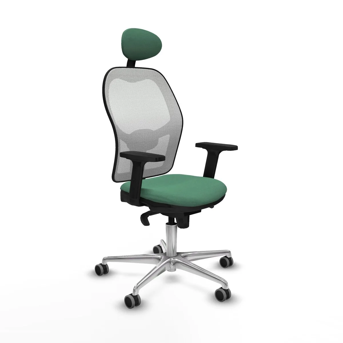 SILLA DE OFICINA CON CABECERO PIQUERAS Y CRESPO 2D086G1 VERDE ESMERALDA