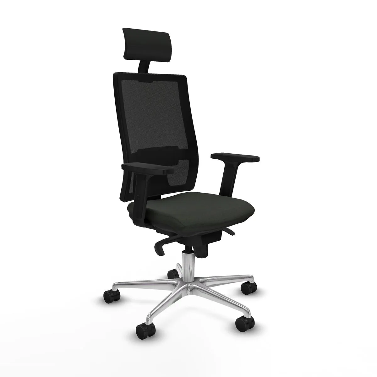SILLA DE OFICINA CON CABECERO PIQUERAS Y CRESPO 2D086N1 NEGRO