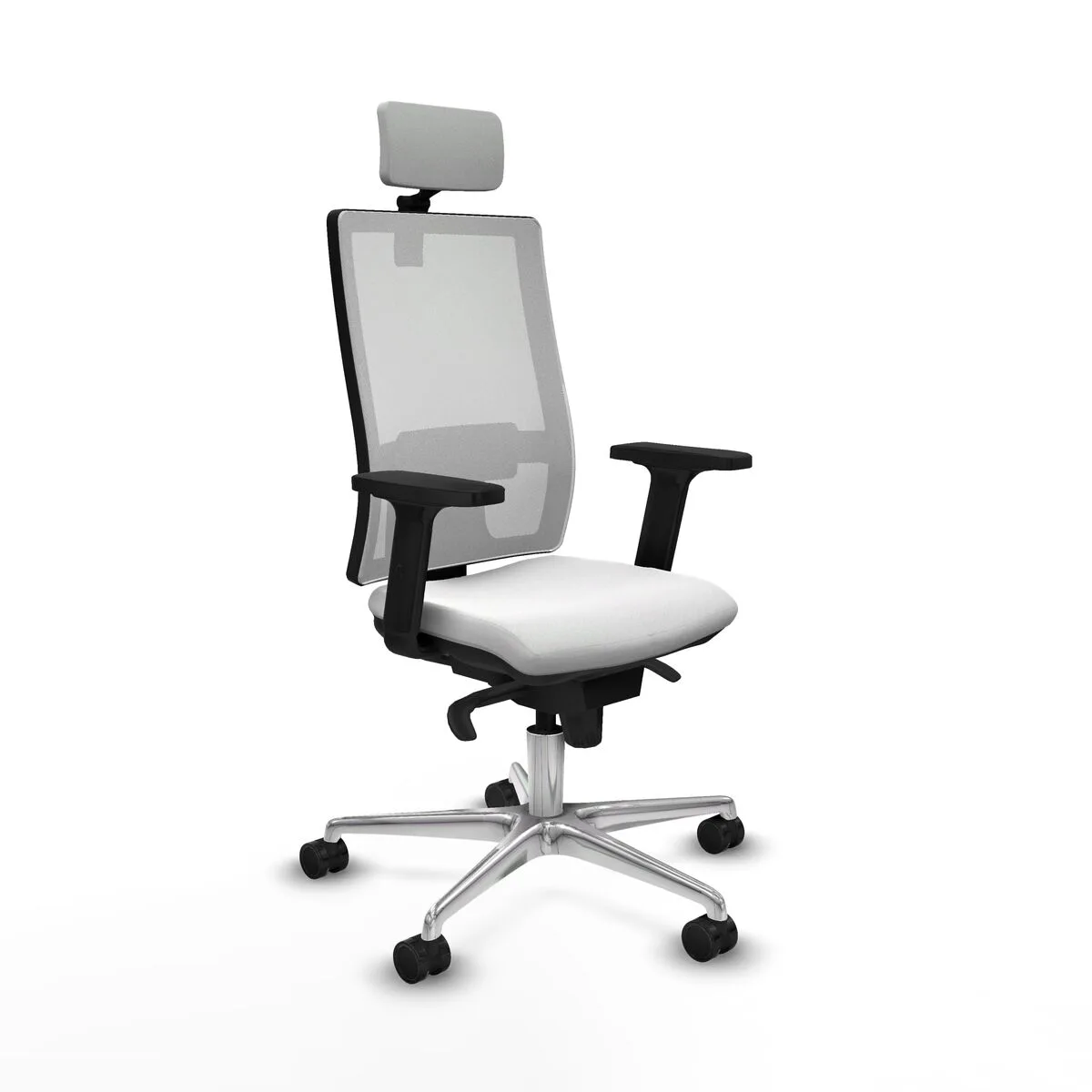 SILLA DE OFICINA CON CABECERO PIQUERAS Y CRESPO 2D086N2 BLANCO