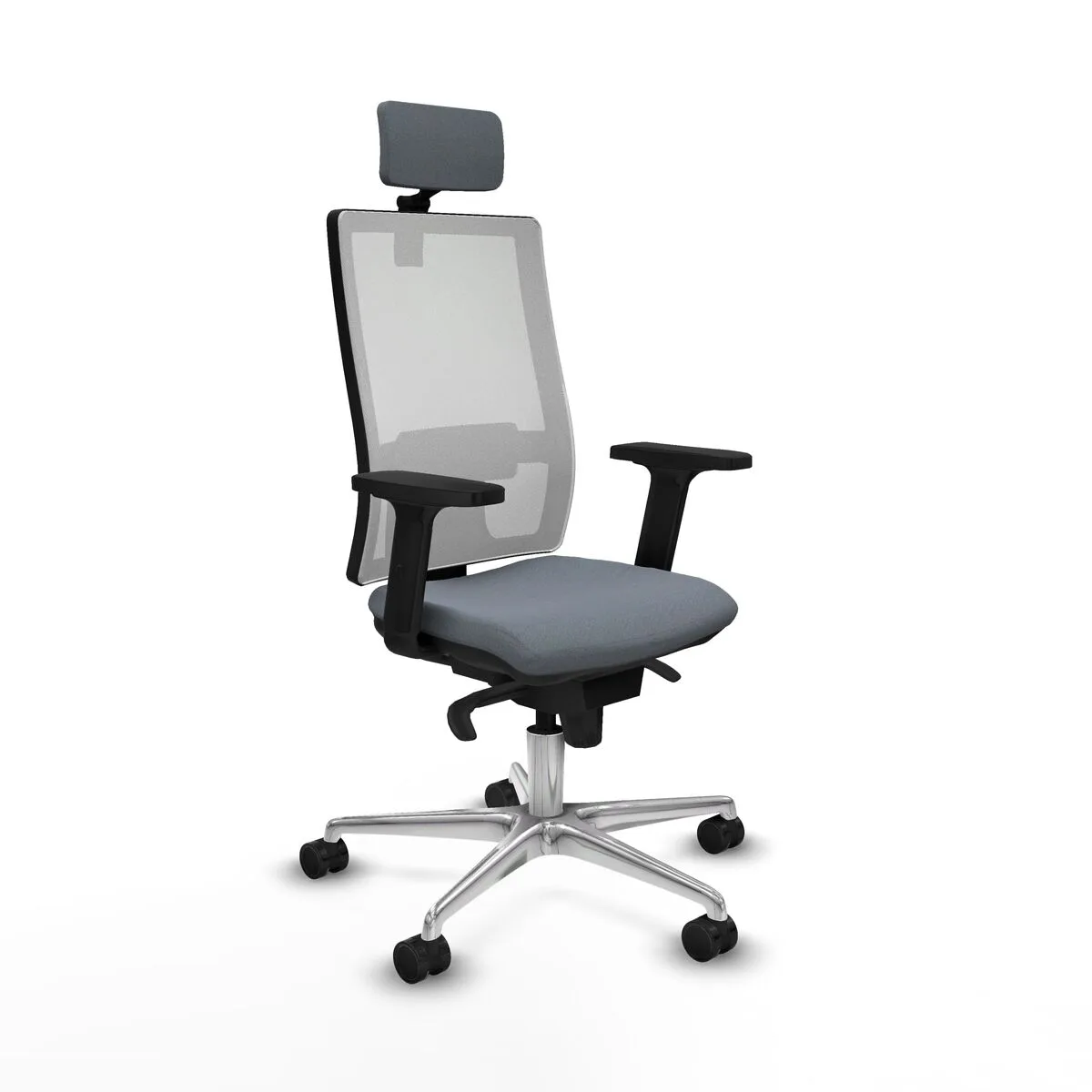 SILLA DE OFICINA CON CABECERO PIQUERAS Y CRESPO 2D086N2 GRIS