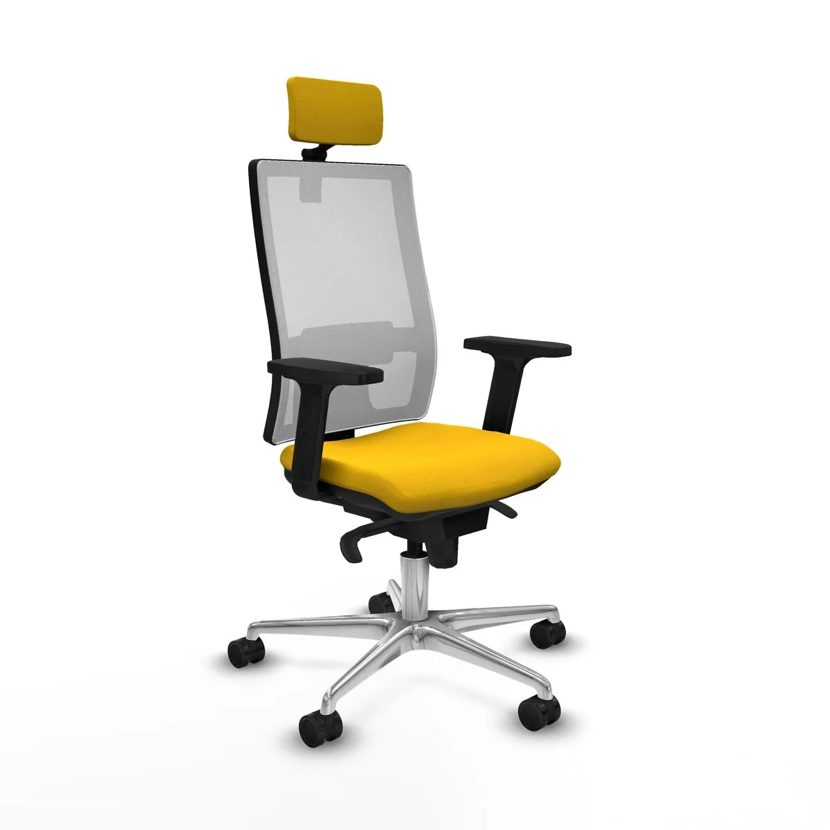 SILLA DE OFICINA CON CABECERO PIQUERAS Y CRESPO 2D086N2 AMARILLO