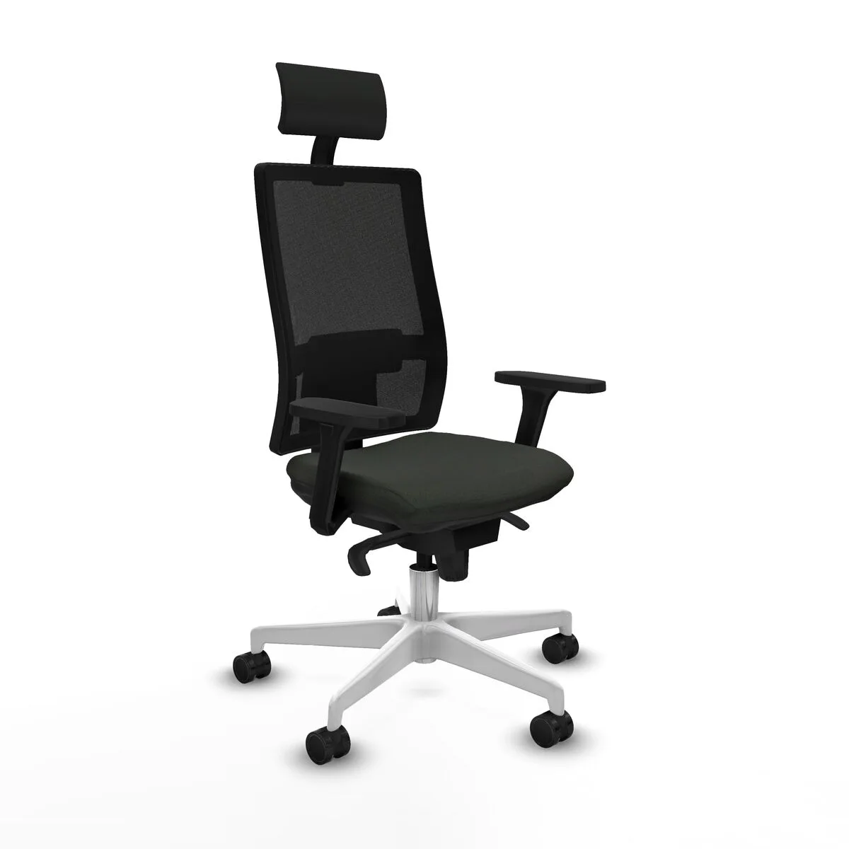 SILLA DE OFICINA CON CABECERO PIQUERAS Y CRESPO 3D026N1 NEGRO