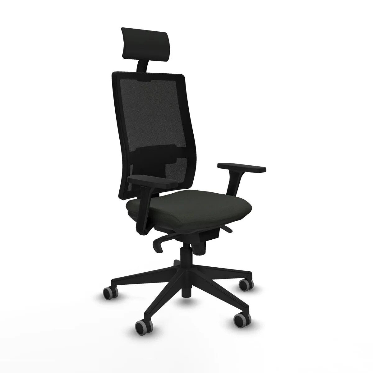 SILLA DE OFICINA CON CABECERO PIQUERAS Y CRESPO 3D066G1 NEGRO