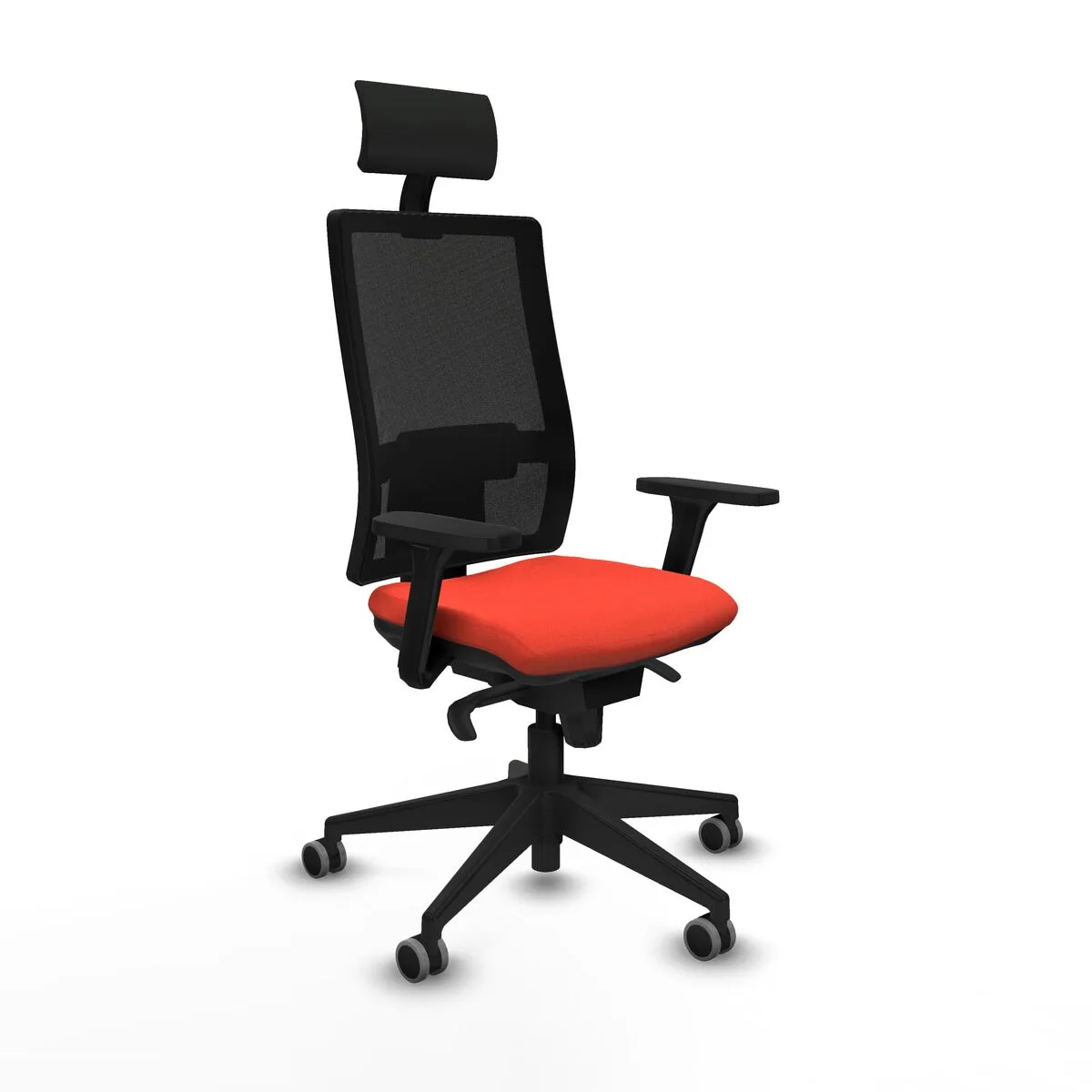 SILLA DE OFICINA CON CABECERO PIQUERAS Y CRESPO 3D066G1 NARANJA OSCURO