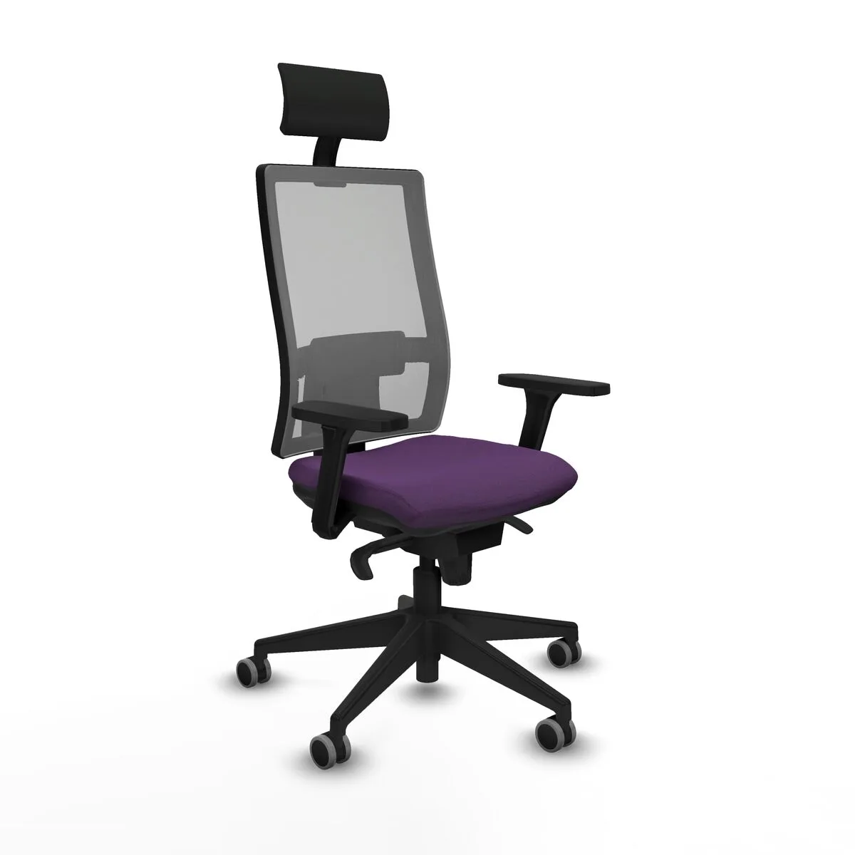 SILLA DE OFICINA CON CABECERO PIQUERAS Y CRESPO 3D066G1 MORADO