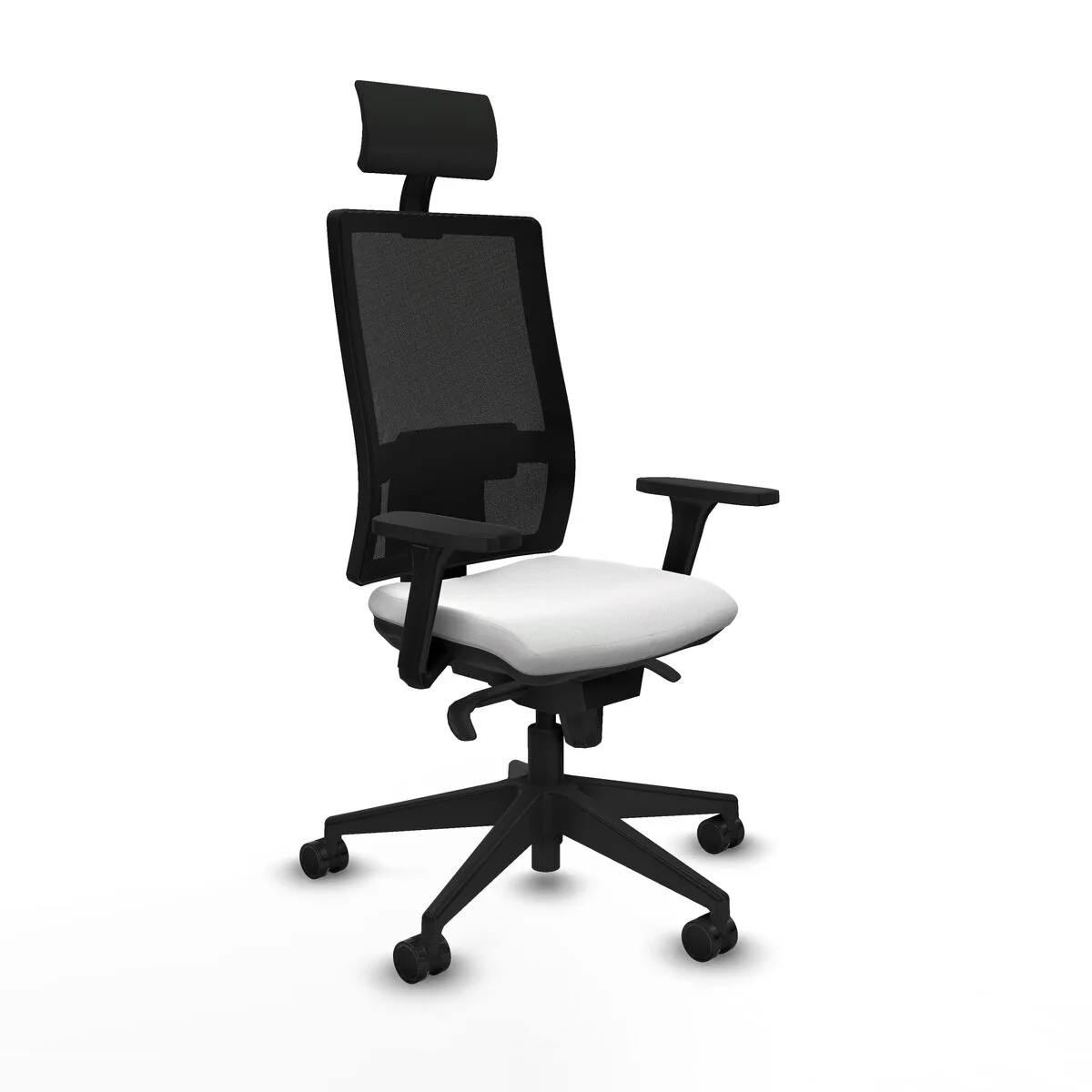 SILLA DE OFICINA CON CABECERO PIQUERAS Y CRESPO 3D066N1 BLANCO