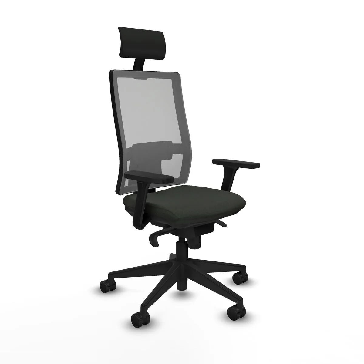 SILLA DE OFICINA CON CABECERO PIQUERAS Y CRESPO 3D066N1 NEGRO