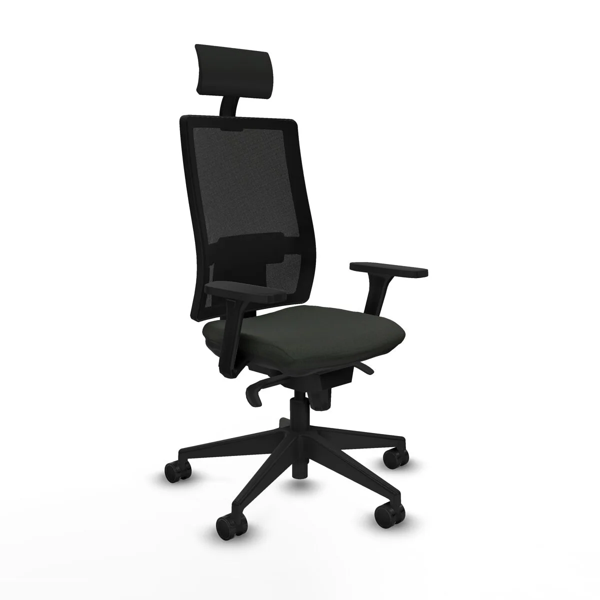 SILLA DE OFICINA CON CABECERO PIQUERAS Y CRESPO 3D066N1 NEGRO