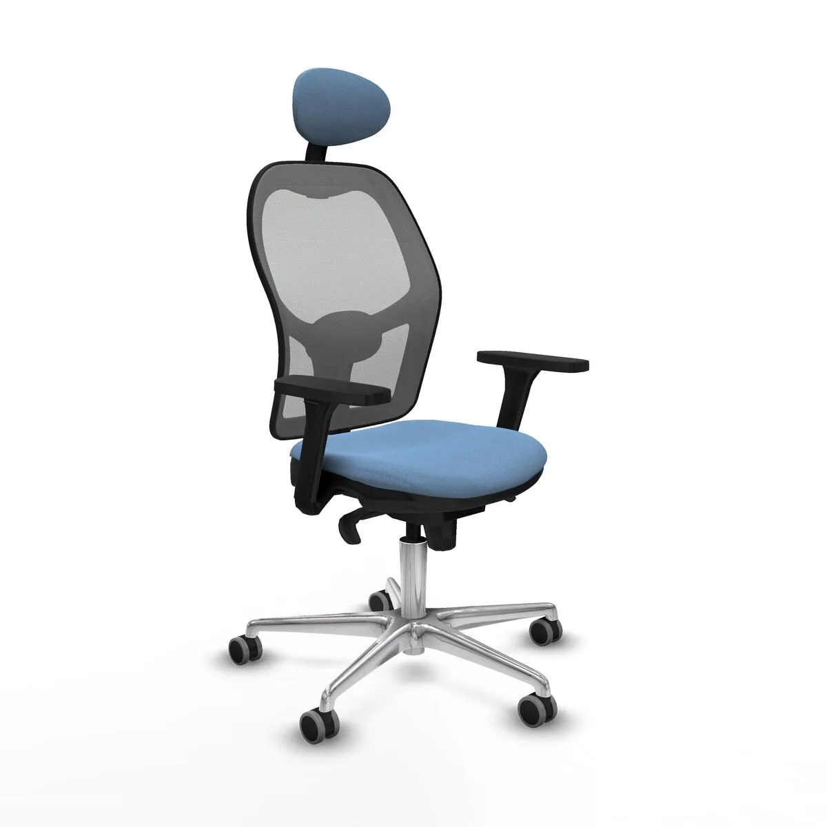 SILLA DE OFICINA CON CABECERO PIQUERAS Y CRESPO 3D086G1 AZUL CIELO