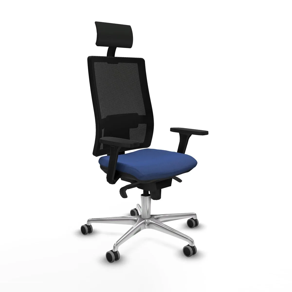 SILLA DE OFICINA CON CABECERO PIQUERAS Y CRESPO 3D086G1 AZUL MARINO