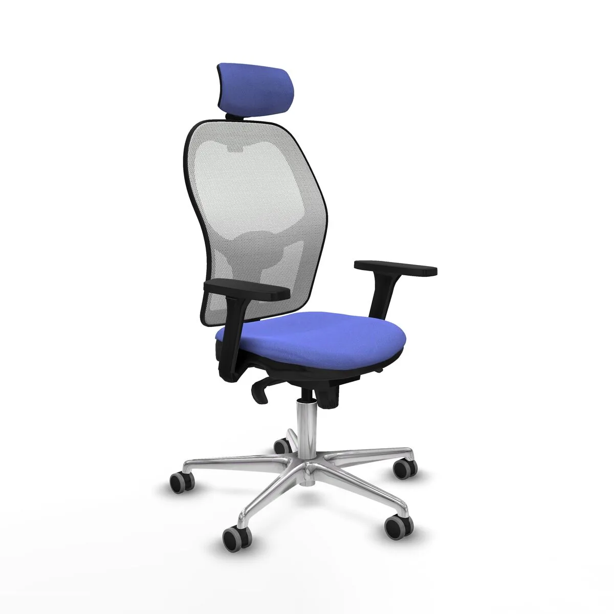 SILLA DE OFICINA CON CABECERO PIQUERAS Y CRESPO 3D086G2 AZUL CLARO