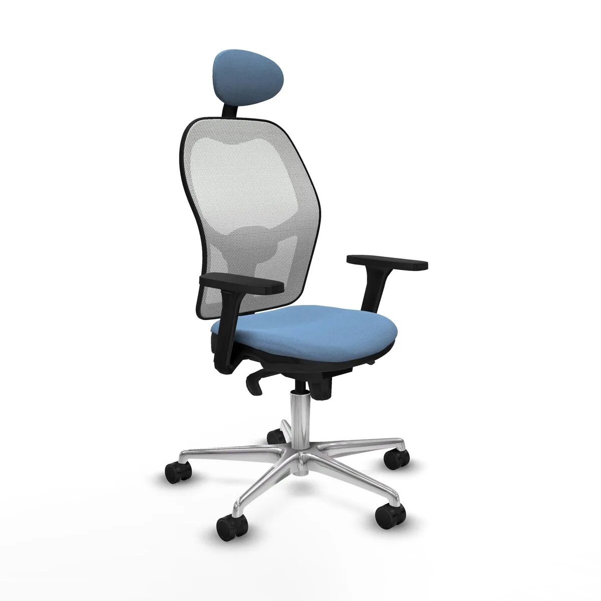 SILLA DE OFICINA CON CABECERO PIQUERAS Y CRESPO 3D086N1 AZUL CIELO