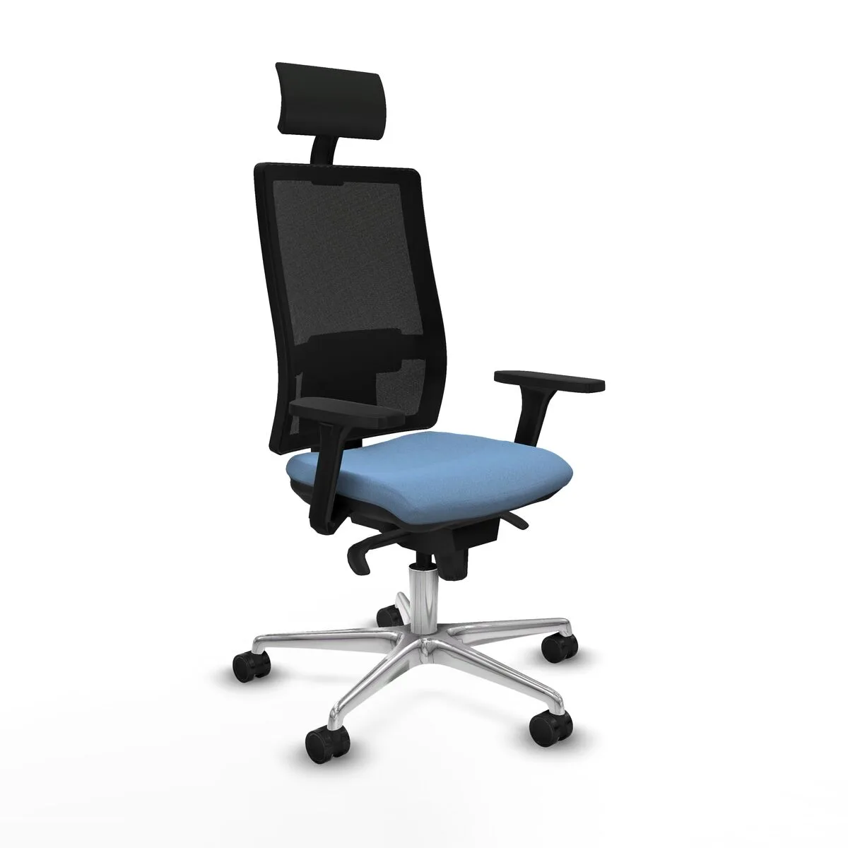 SILLA DE OFICINA CON CABECERO PIQUERAS Y CRESPO 3D086N1 AZUL CIELO