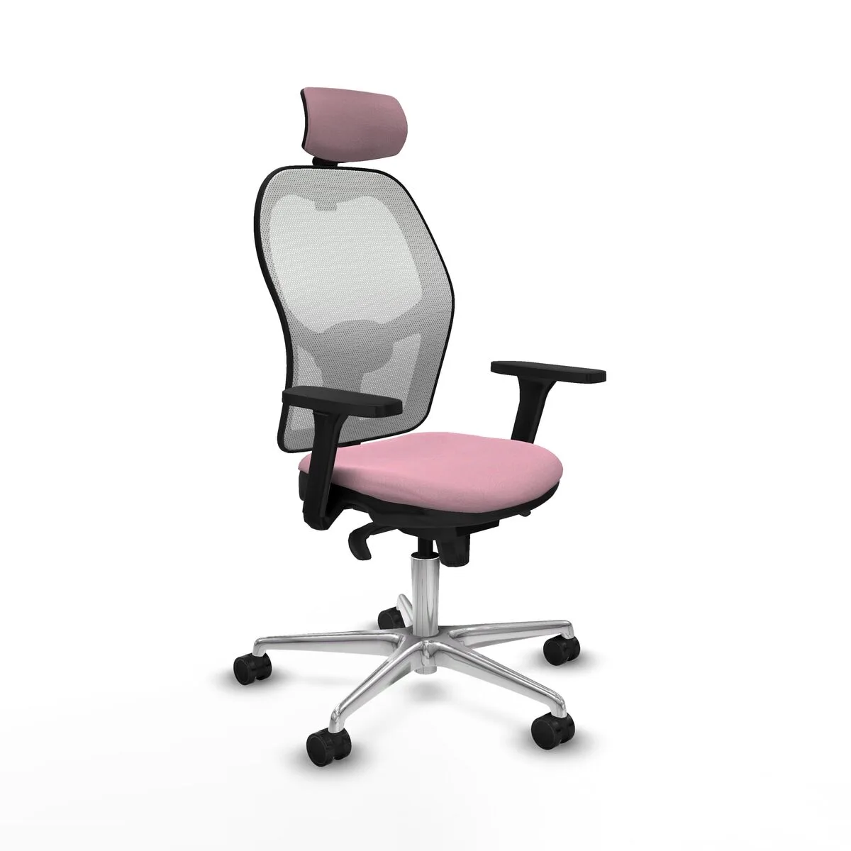 SILLA DE OFICINA CON CABECERO PIQUERAS Y CRESPO 3D086N2 ROSA