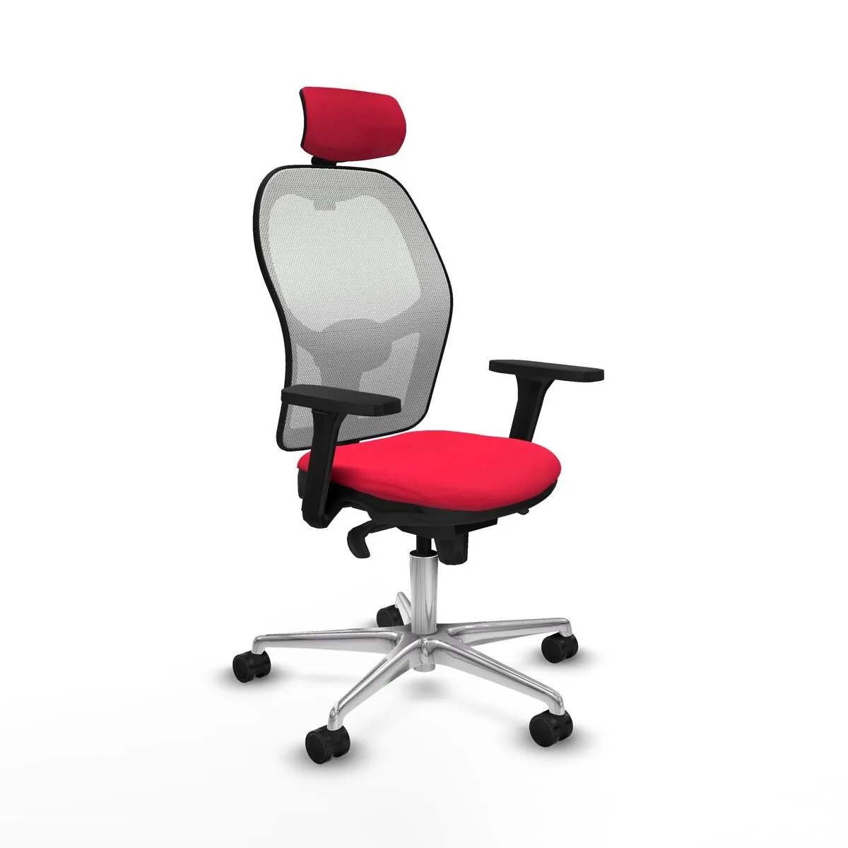 SILLA DE OFICINA CON CABECERO PIQUERAS Y CRESPO 3D086N2 ROJO