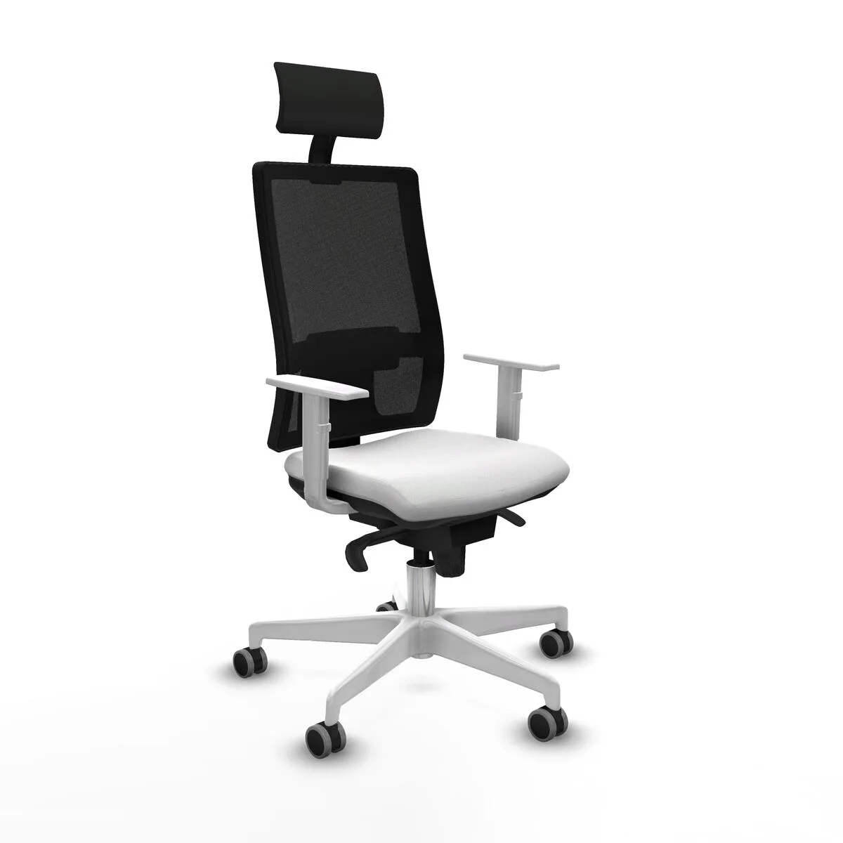 SILLA DE OFICINA CON CABECERO PIQUERAS Y CRESPO 4B026G1 BLANCO