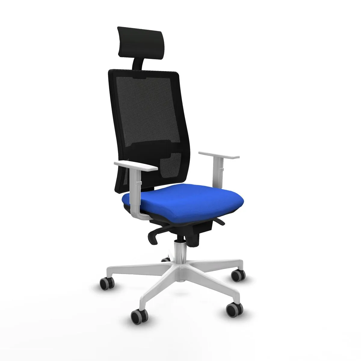 SILLA DE OFICINA CON CABECERO PIQUERAS Y CRESPO 4B026G1 AZUL