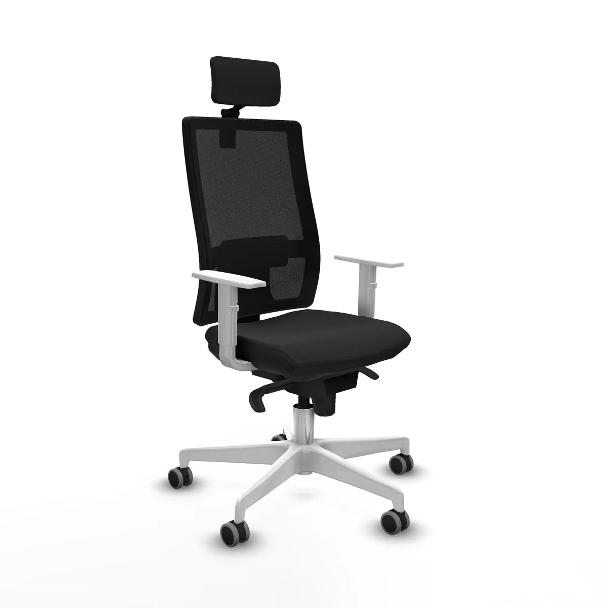 SILLA DE OFICINA CON CABECERO PIQUERAS Y CRESPO 4B026G2 NEGRO