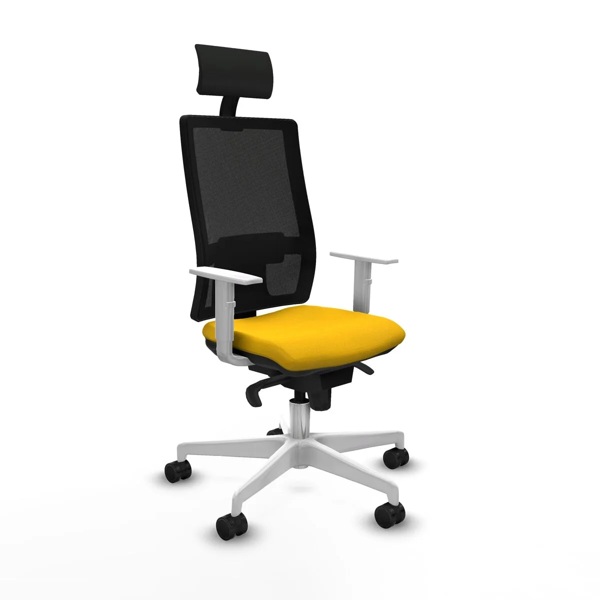 SILLA DE OFICINA CON CABECERO PIQUERAS Y CRESPO 4B026N1 AMARILLO