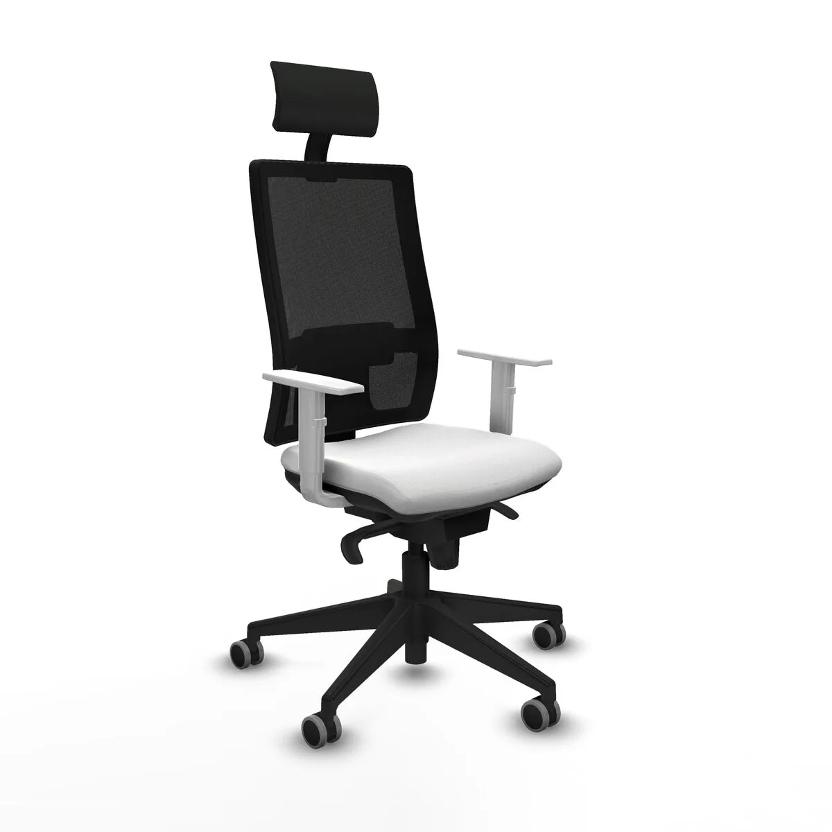 SILLA DE OFICINA CON CABECERO PIQUERAS Y CRESPO 4B066G1 BLANCO