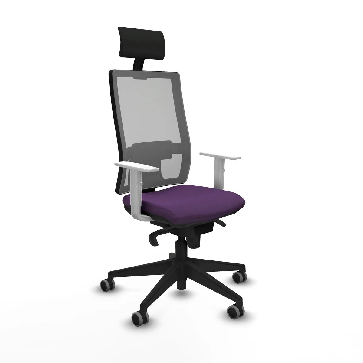 SILLA DE OFICINA CON CABECERO PIQUERAS Y CRESPO 4B066G1 MORADO
