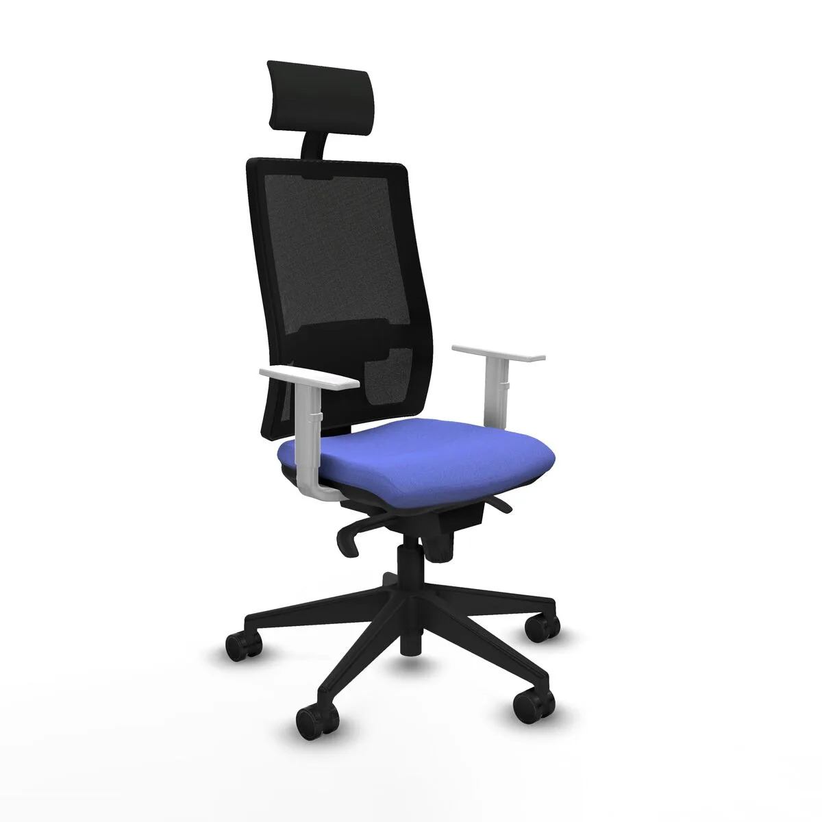 SILLA DE OFICINA CON CABECERO PIQUERAS Y CRESPO 4B066N1 AZUL CLARO