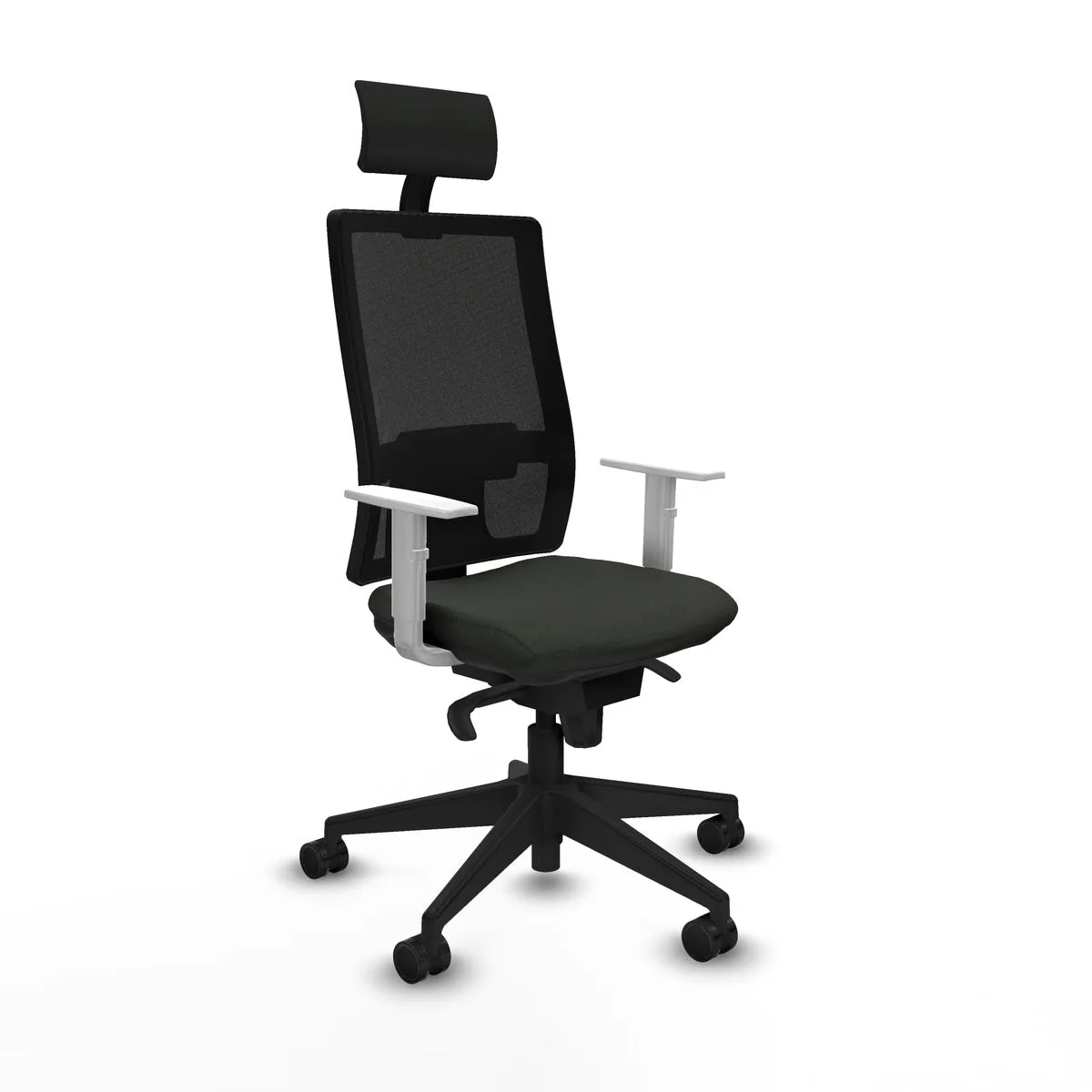 SILLA DE OFICINA CON CABECERO PIQUERAS Y CRESPO 4B066N1 NEGRO