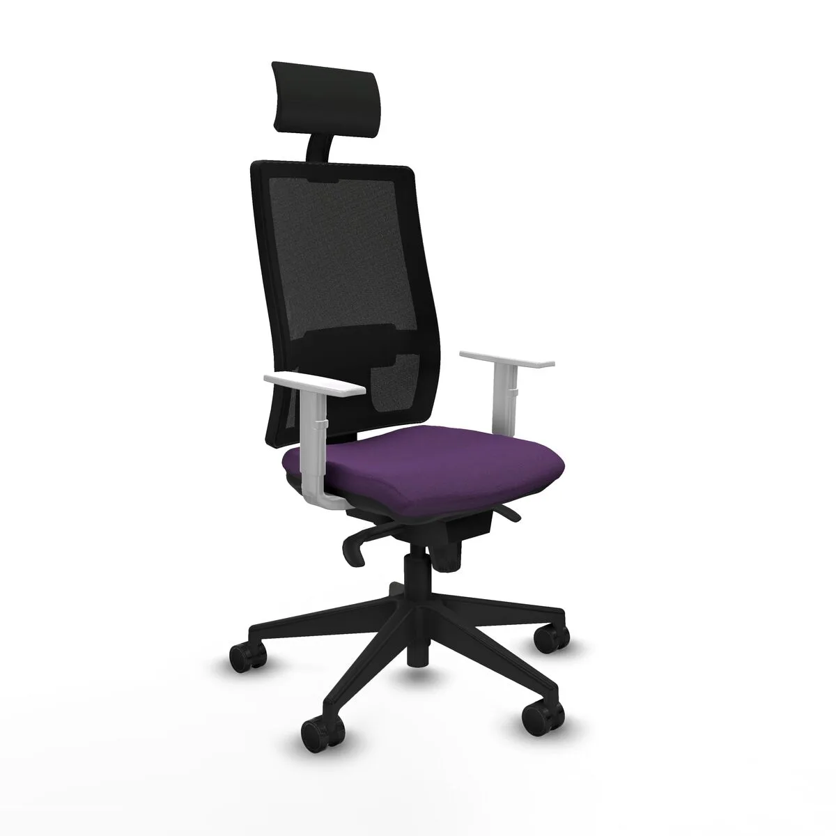 SILLA DE OFICINA CON CABECERO PIQUERAS Y CRESPO 4B066N1 MORADO