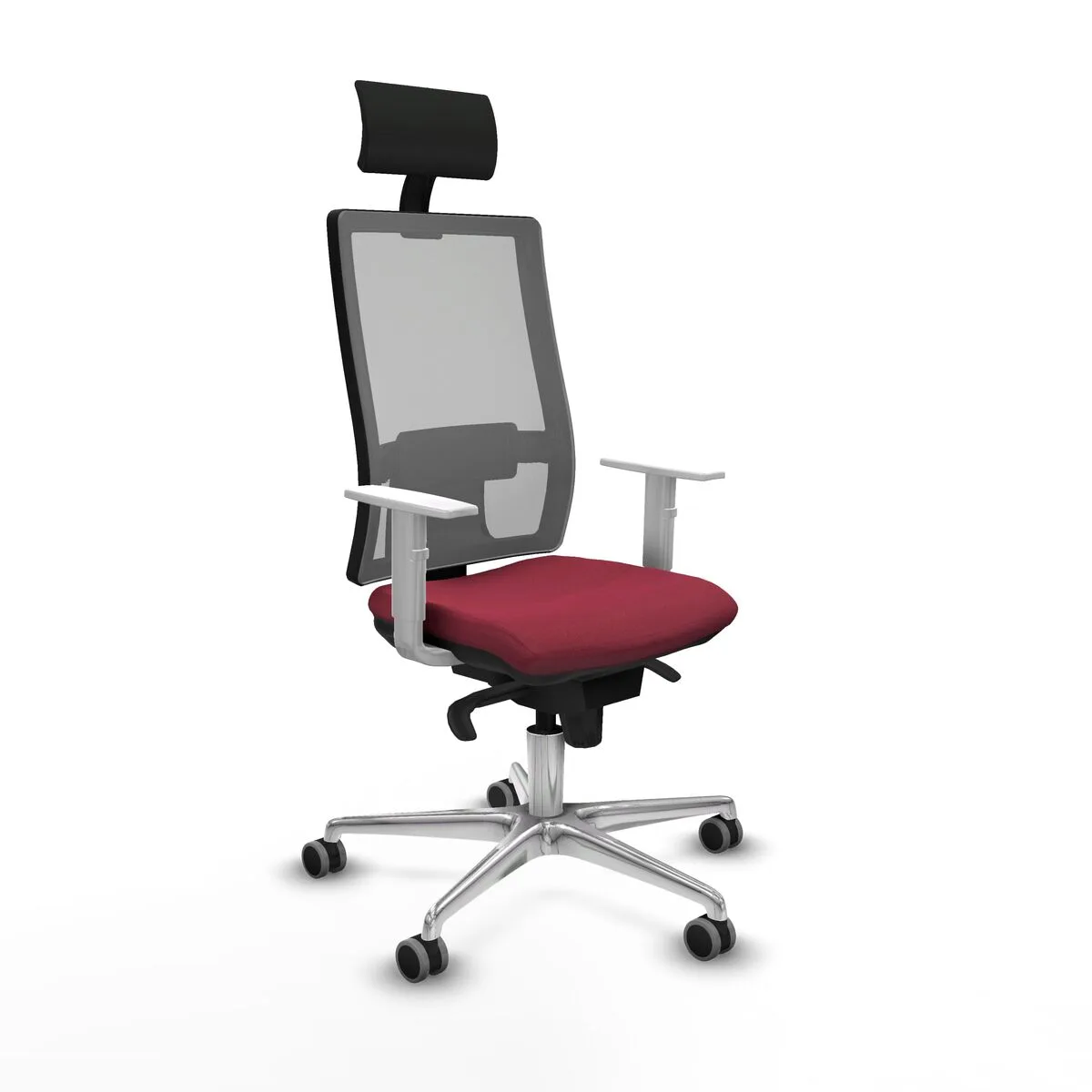 SILLA DE OFICINA CON CABECERO PIQUERAS Y CRESPO 4B086G1 GRANATE