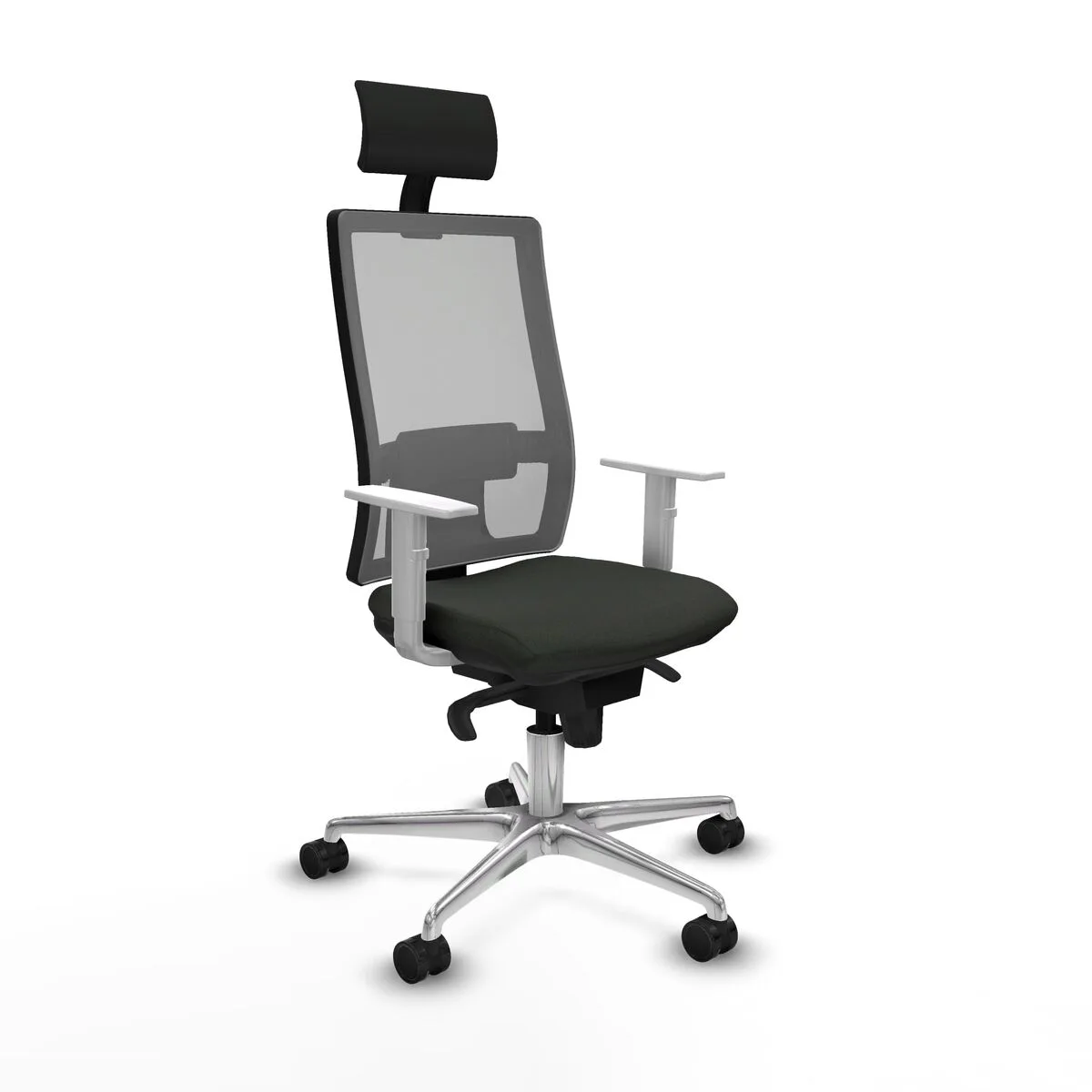 SILLA DE OFICINA CON CABECERO PIQUERAS Y CRESPO 4B086N1 NEGRO