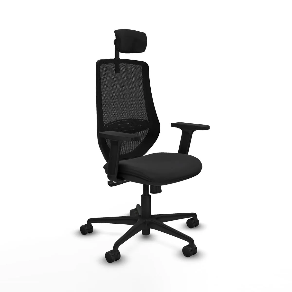 SILLA DE OFICINA CON CABECERO PIQUERAS Y CRESPO D036N2W NEGRO