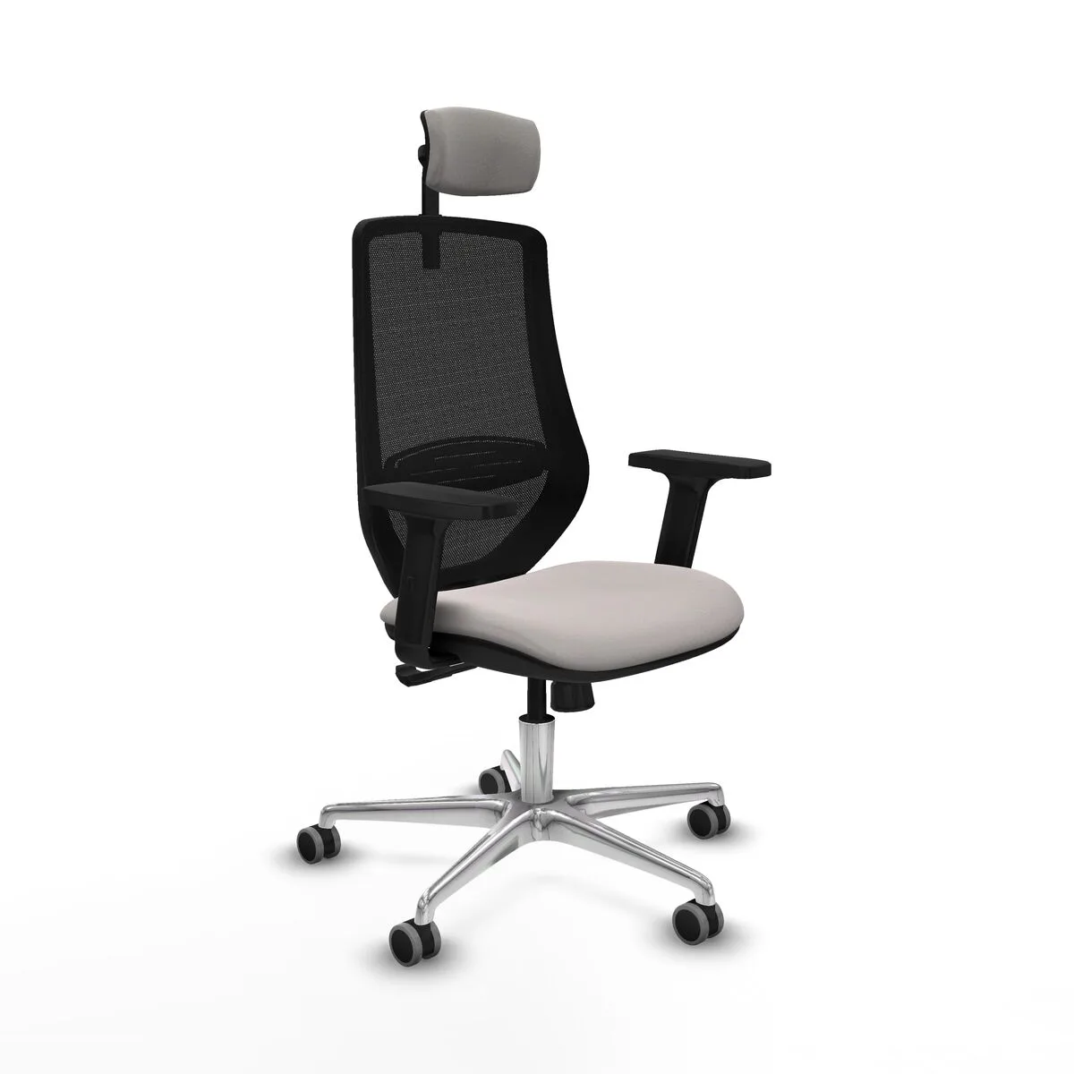 SILLA DE OFICINA CON CABECERO PIQUERAS Y CRESPO D086G2W BLANCO