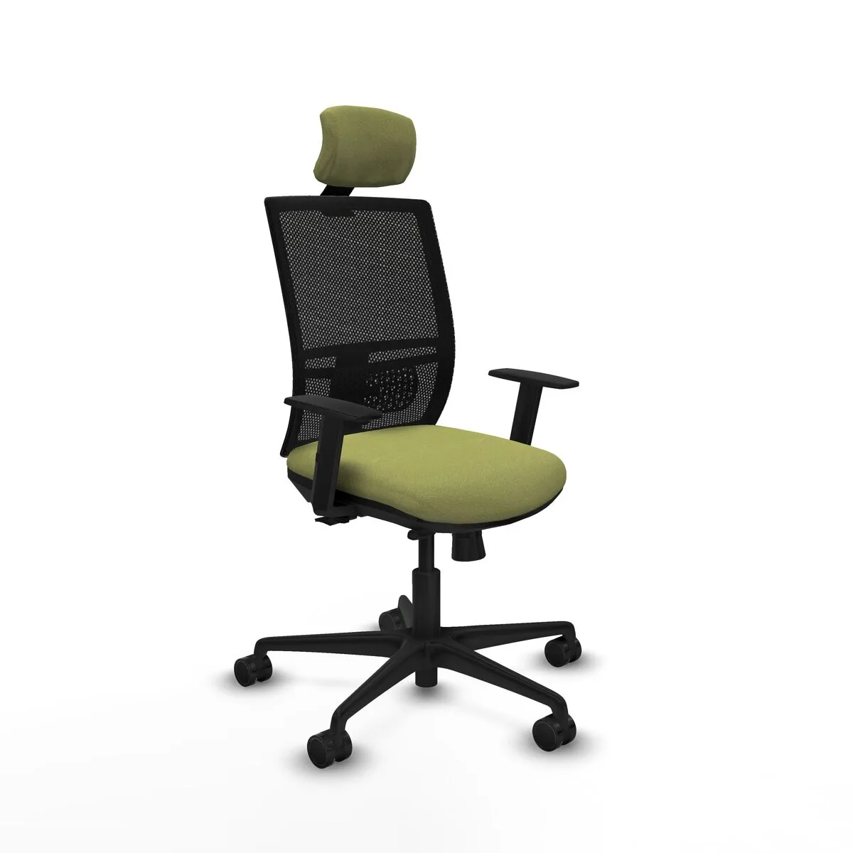 SILLA DE OFICINA CON CABECERO YUNQUERA TRASLACK PIQUERAS Y CRESPO 1D036N2 VERDE