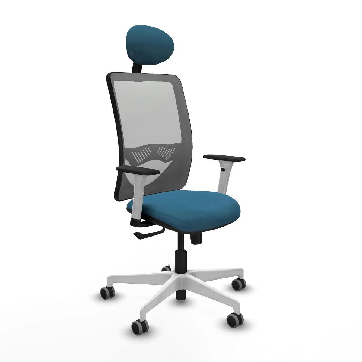 SILLA DE OFICINA CON CABECERO ZULEMA PIQUERAS Y CRESPO 1B026G1 GRIS VERDE PETRÓLEO