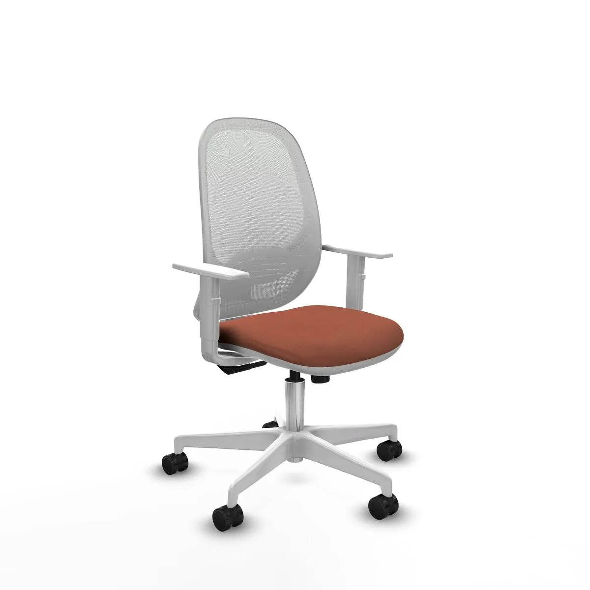 SILLA DE OFICINA CILANCO PIQUERAS Y CRESPO B4B026N BLANCO MARRÓN