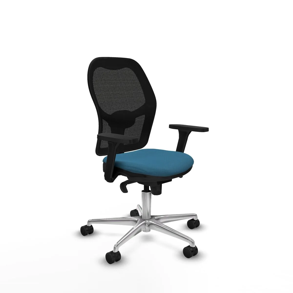 SILLA DE OFICINA JORQUERA PIQUERAS Y CRESPO 3D086N0 NEGRO VERDE PETRÓLEO
