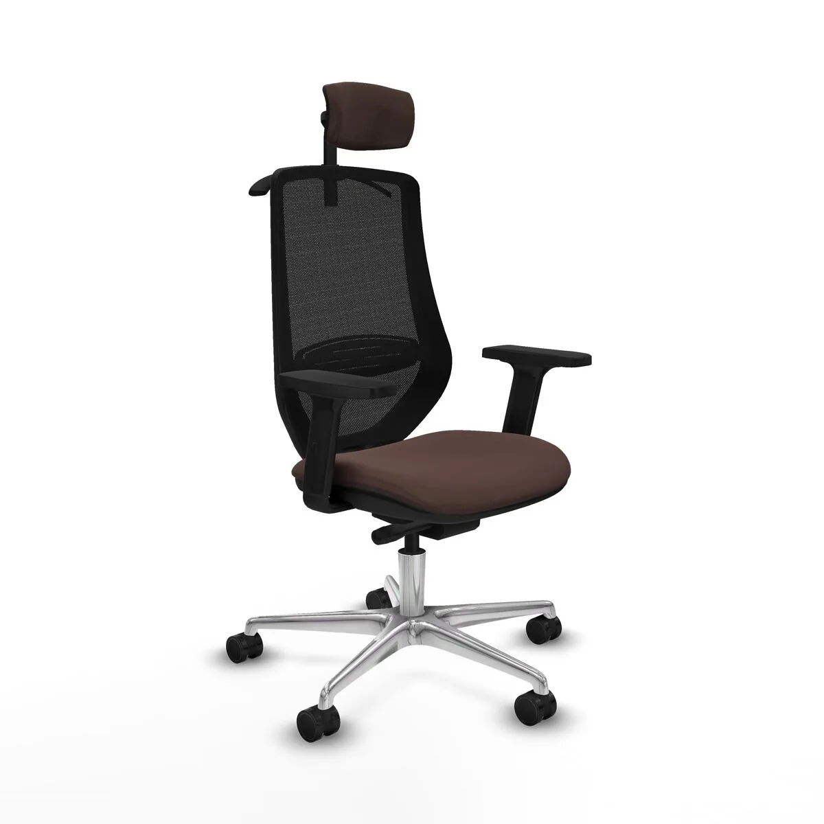 SILLA DE OFICINA MARDOS TRASLACK PIQUERAS Y CRESPO D086N2H NEGRO MARRÓN OSCURO
