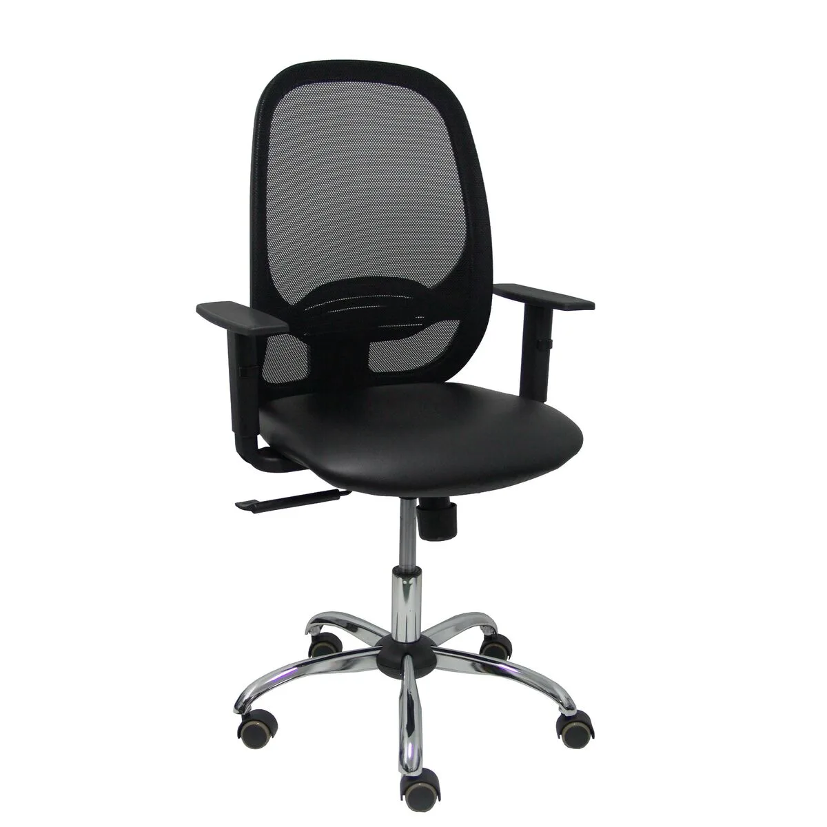 SILLA DE OFICINA PIQUERAS Y CRESPO 10CCRRN NEGRO CON REPOSABRAZOS