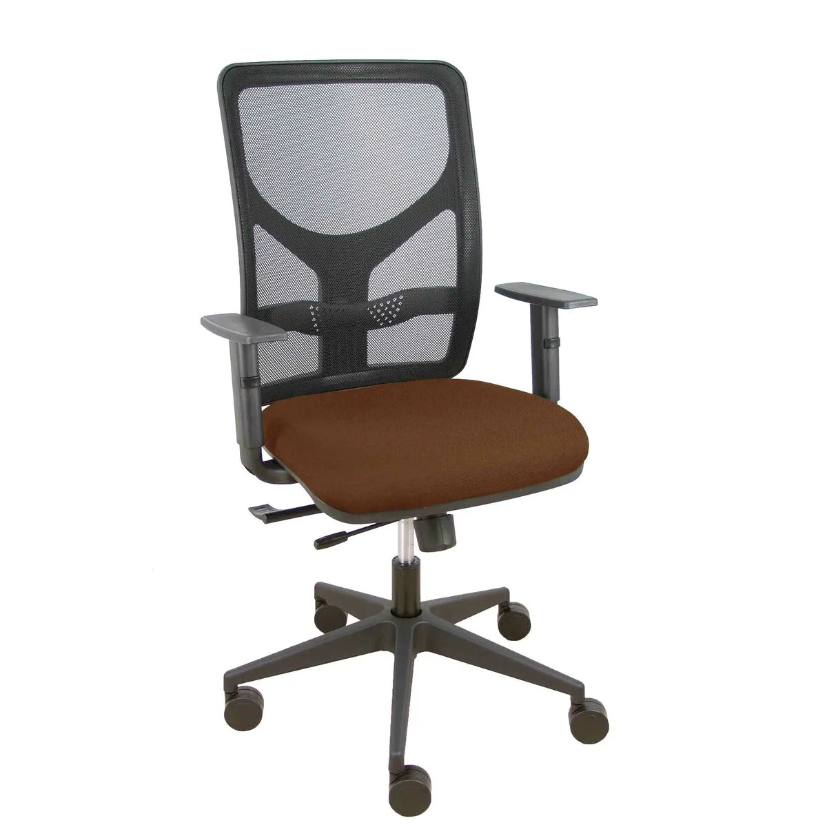 SILLA DE OFICINA PIQUERAS Y CRESPO 10CRN65 NEGRO MARRÓN OSCURO