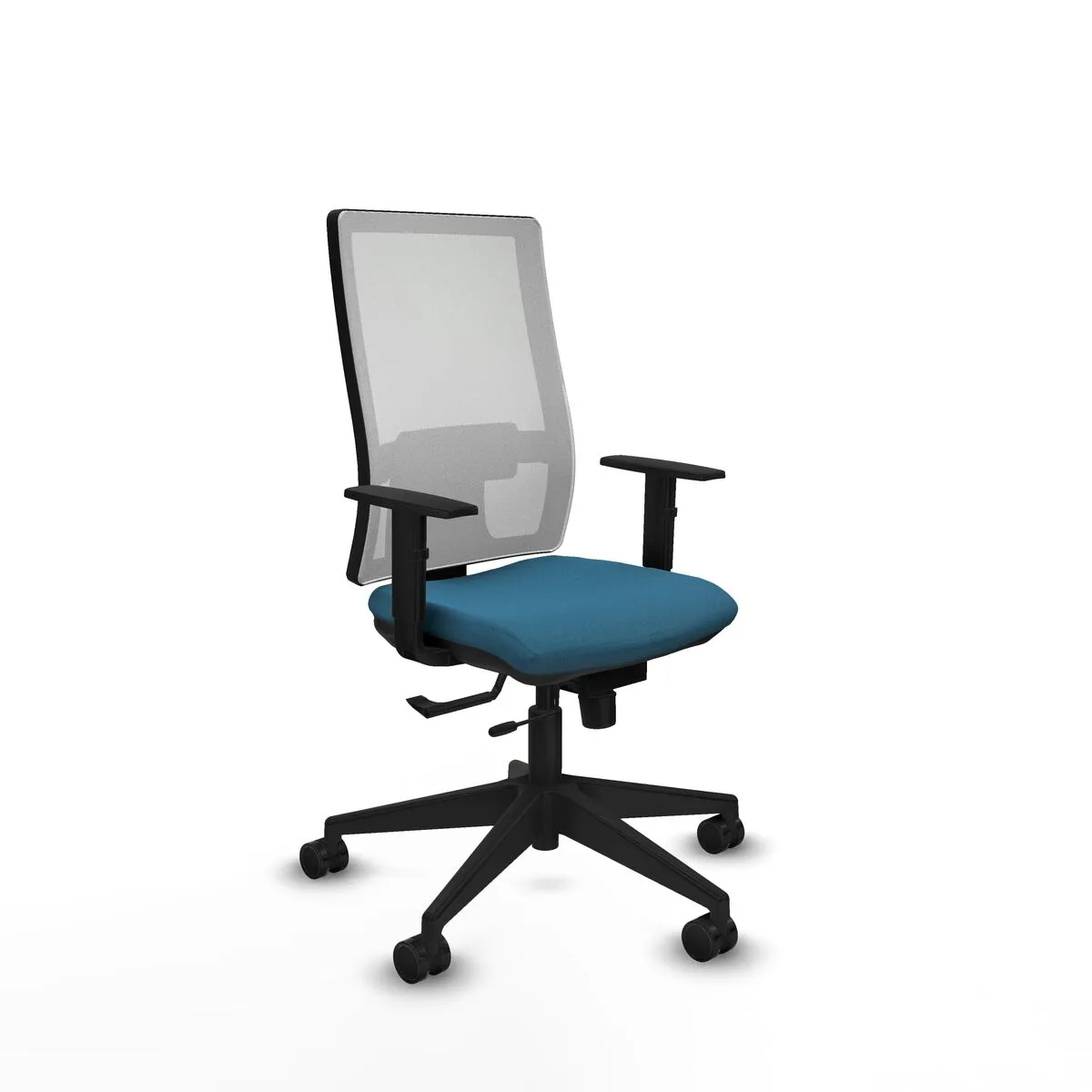 SILLA DE OFICINA PIQUERAS Y CRESPO 1D066N0 BLANCO VERDE PETRÓLEO