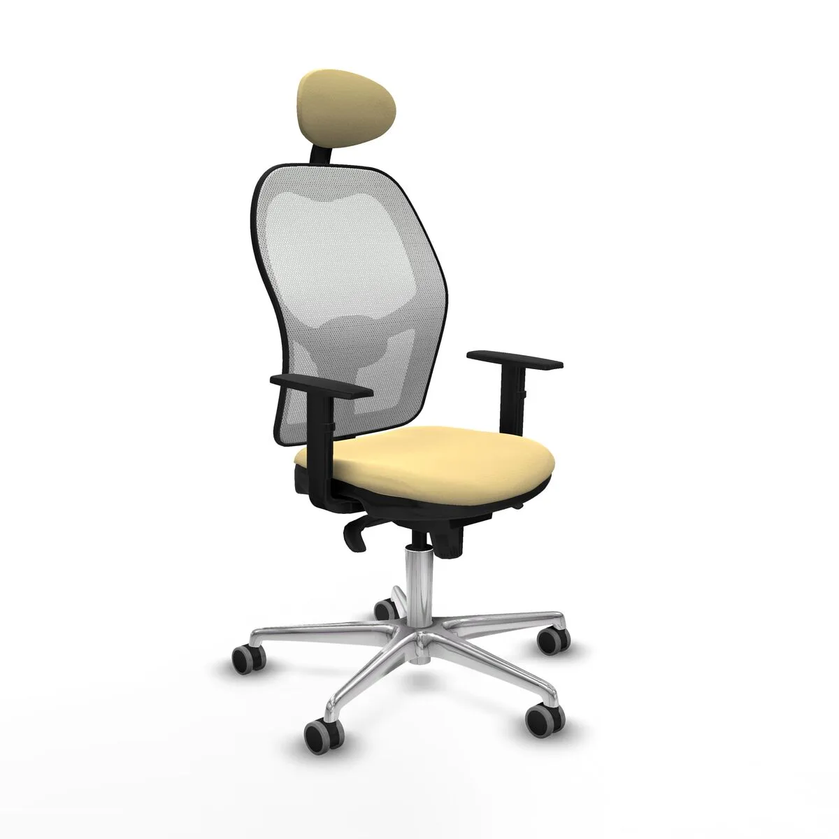 SILLA DE OFICINA PIQUERAS Y CRESPO 1D086G1 CREMA