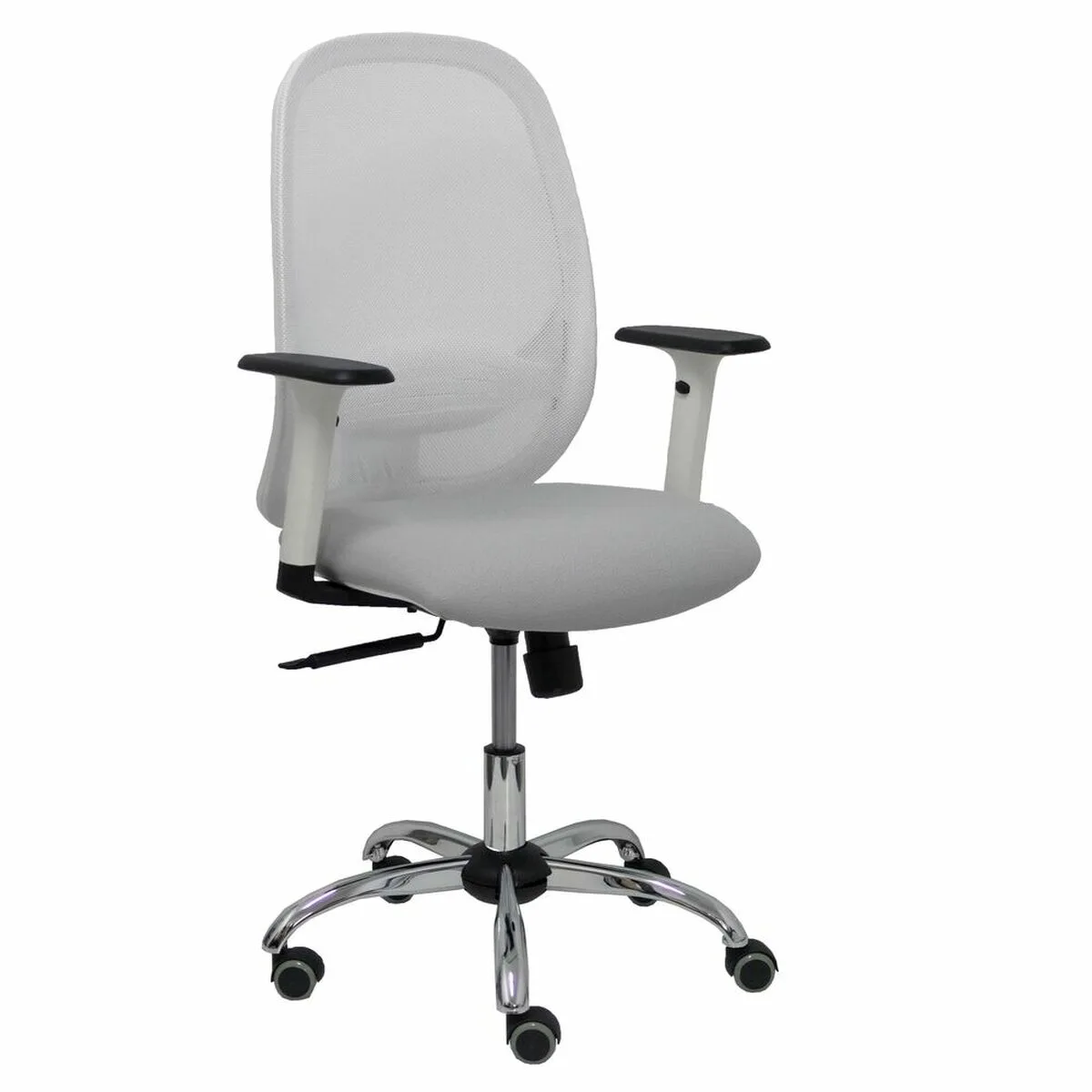 SILLA DE OFICINA PIQUERAS Y CRESPO 354CRRP BLANCO GRIS GRIS CLARO CON REPOSABRAZOS
