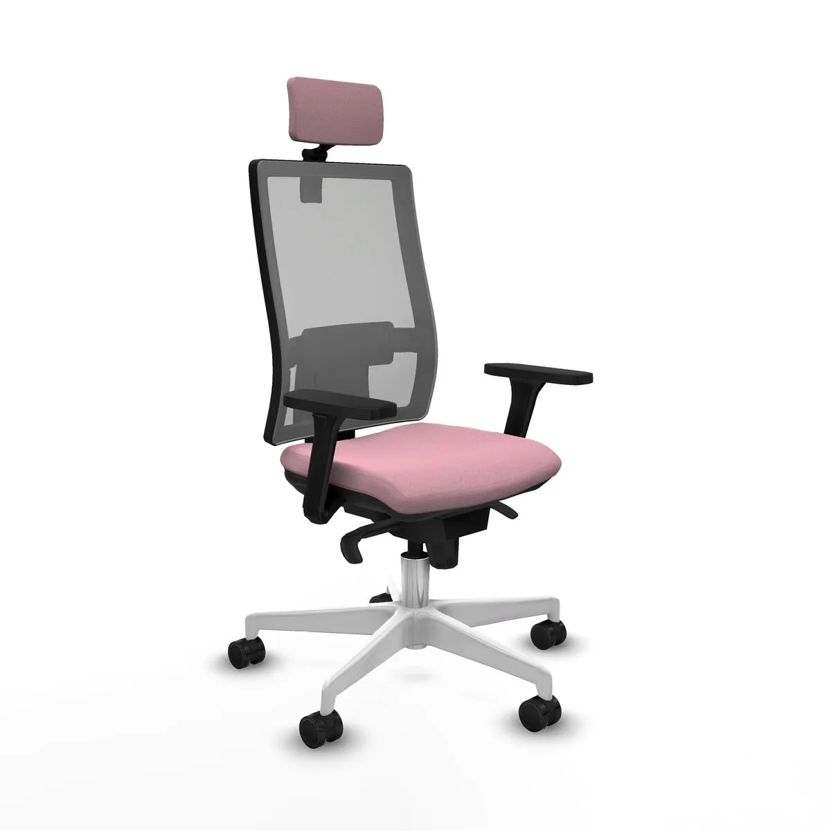 SILLA DE OFICINA PIQUERAS Y CRESPO 3D026N2 ROSA