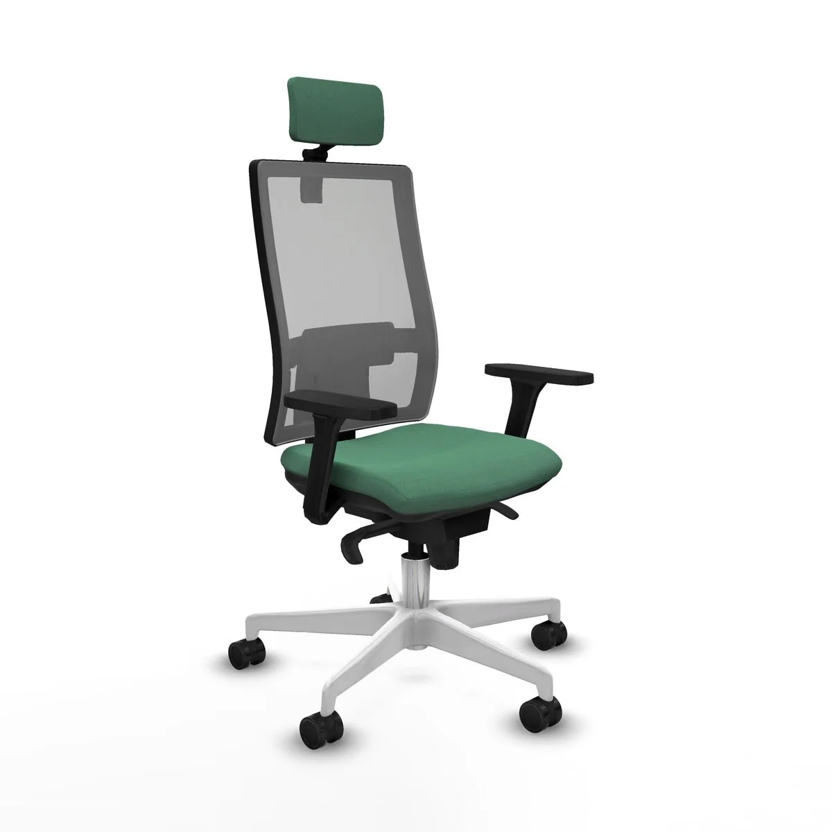 SILLA DE OFICINA PIQUERAS Y CRESPO 3D026N2 VERDE ESMERALDA