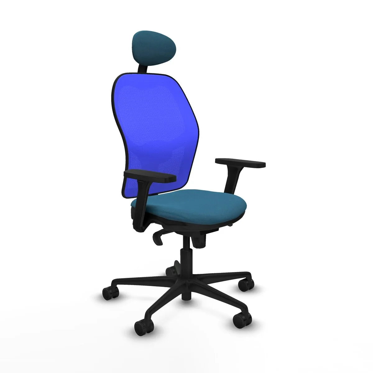 SILLA DE OFICINA PIQUERAS Y CRESPO 3D036N1 AZUL VERDE PETRÓLEO
