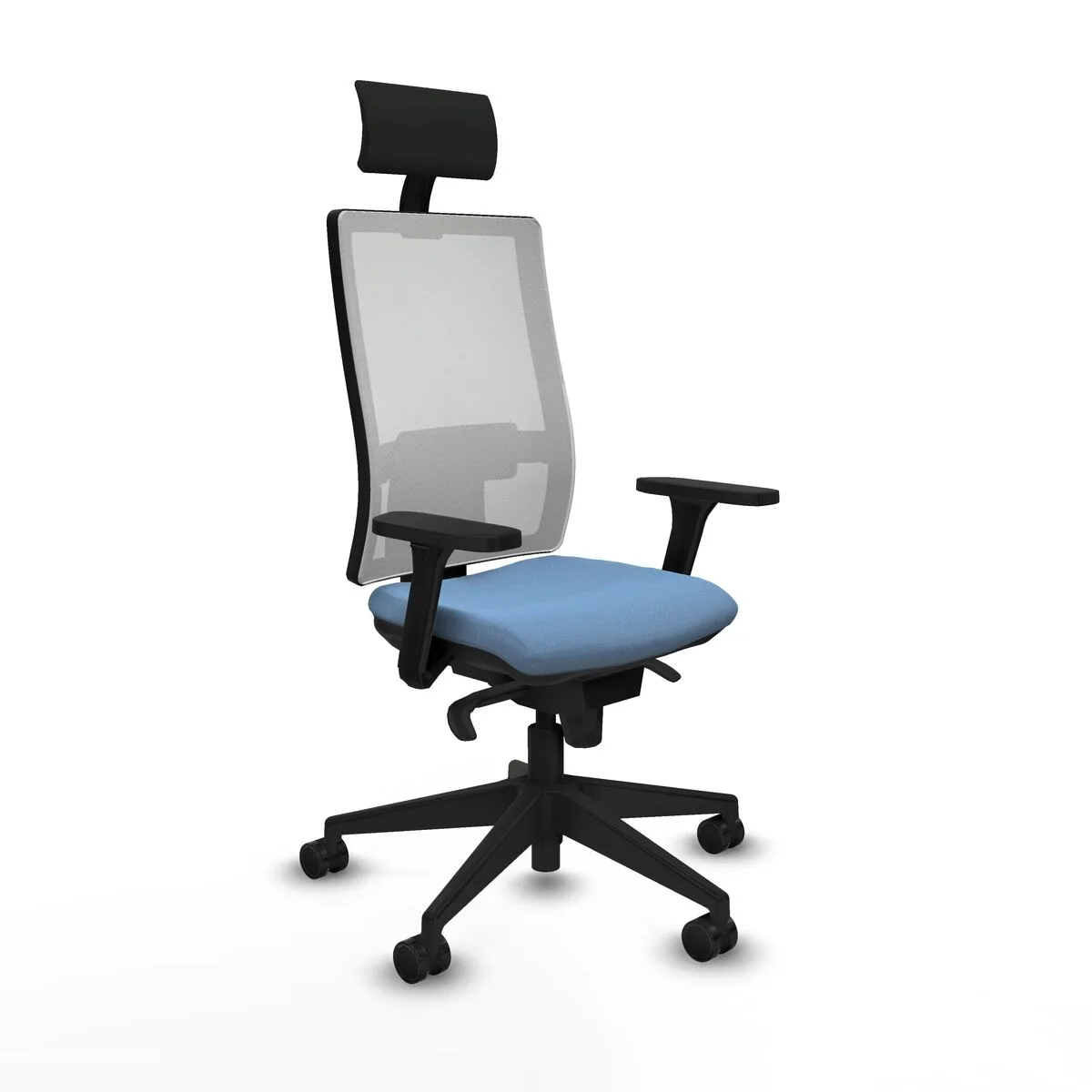 SILLA DE OFICINA PIQUERAS Y CRESPO 3D066N1 AZUL CIELO