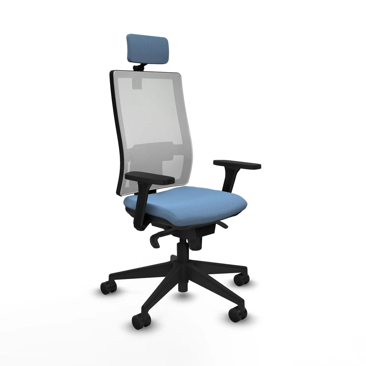 SILLA DE OFICINA PIQUERAS Y CRESPO 3D066N2 AZUL CIELO