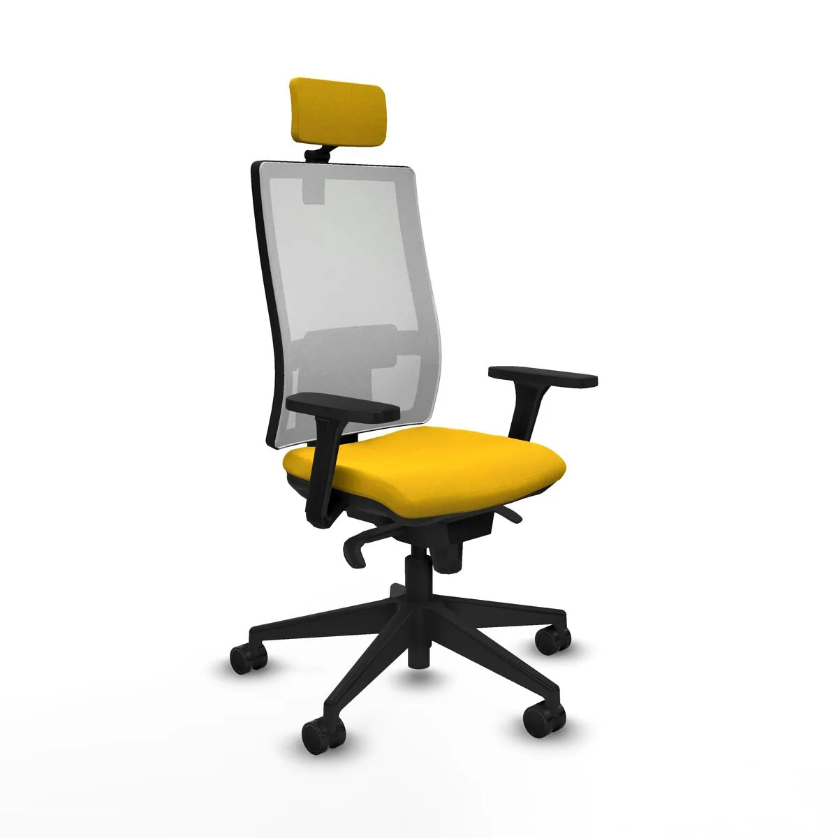 SILLA DE OFICINA PIQUERAS Y CRESPO 3D066N2 AMARILLO